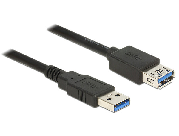 DeLOCK 85056 USB-kabel USB 3.2 Gen 1 (3.1 Gen 1) 2 m USB A 5 Gbit/sek. Sort