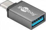 Goobay 56621 kabel kønsskifter USB-C USB 3.0 female (Type A) Grå