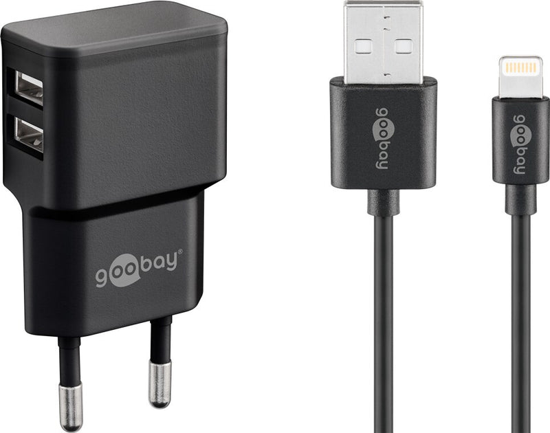 Goobay 44995 oplader til mobil enhed Universel Sort Vekselstrøm Indendørs