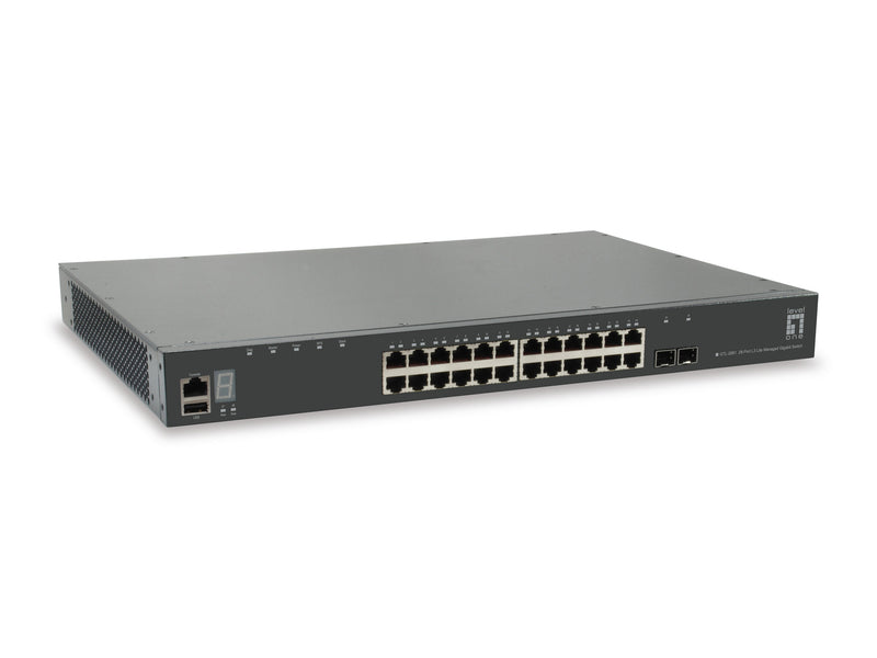 LevelOne GTL-2881 netværksswitch Administreret L3 Gigabit Ethernet (10/100/1000) Grå