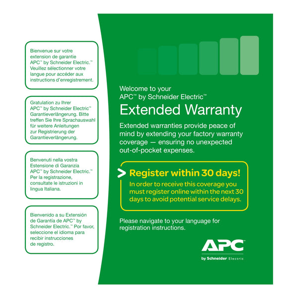 APC WBEXTWAR1YR-AC-03 garanti- & supportudvidelse 1 År