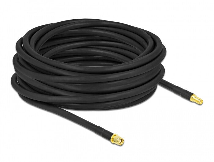 DeLOCK 90446 koaxial kabel LMR300 10 m RP-SMA Sort