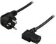Deltaco Earthed device cable angled IEC 60320 C13 max250V/10A, 0.5m