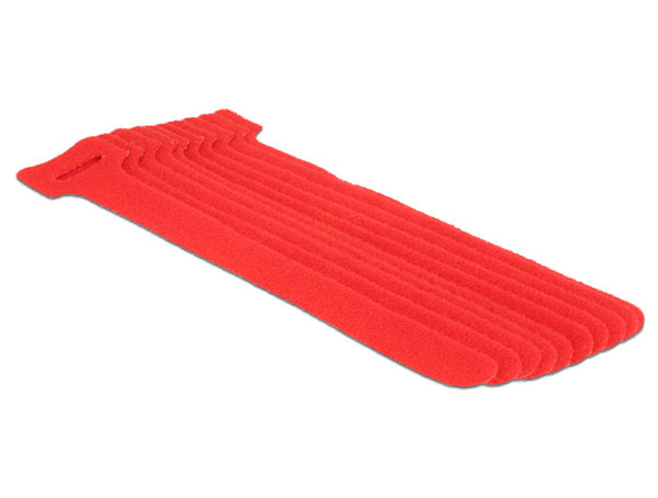 DeLOCK 18689 velcro lynlås Rød 10 stk
