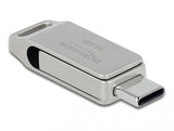 DeLOCK 54075 USB-nøgle 64 GB USB Type-A / USB Type-C 3.2 Gen 1 (3.1 Gen 1) Sølv