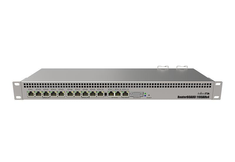 Mikrotik RB1100AHx4 kabelforbundet router Gigabit Ethernet Rustfrit stål