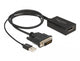 DeLOCK 63189 videokabel adapter 0,5 m DVI DisplayPort Sort