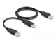 DeLOCK 80000 USB-kabel USB 2.0 0,7 m USB A 2 x USB A 0,48 Gbit/sek. Sort