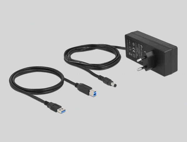 DeLOCK 63738 interface hub USB 3.2 Gen 1 (3.1 Gen 1) Type-B 5000 Mbit/s Grå