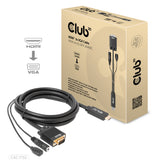 CLUB3D CAC-1712 videokabel adapter 2 m VGA (D-Sub) + 3.5mm HDMI + Micro-USB Sort