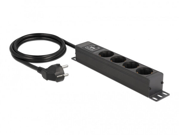 DeLOCK 66818 overspændingsbeskytter Sort 4 AC stikkontakt(er) 220 - 250 V 1,5 m