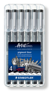 Staedtler 308 SB6P fineliner Sort 6 stk
