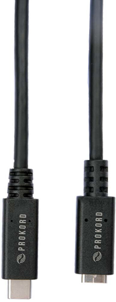 Prokord USBC-EXT3.1-1 USB-kabel USB 3.2 Gen 1 (3.1 Gen 1) 1 m Sort