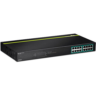 Trendnet TPE-TG160G netværksswitch Ikke administreret L2 Gigabit Ethernet (10/100/1000) Strøm over Ethernet (PoE) 1U Sort