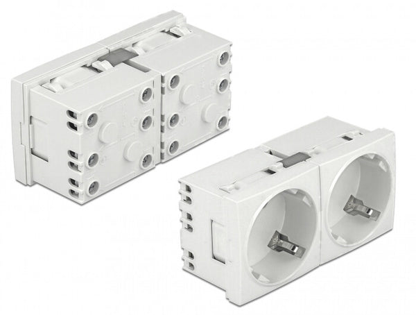DeLOCK 81325 stikkontakt CEE 7/3 Hvid