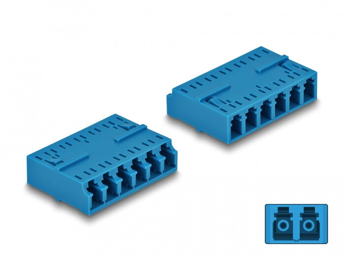 DeLOCK 87926 fiber adapter LC/LC 1 stk Blå
