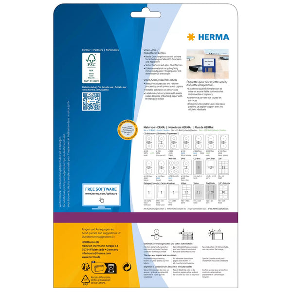 HERMA 5069 print etiket Hvid Selvklæbende printeretiket