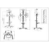 Manhattan 461245 tv-beslag 177,8 cm (70") Sort, Sølv