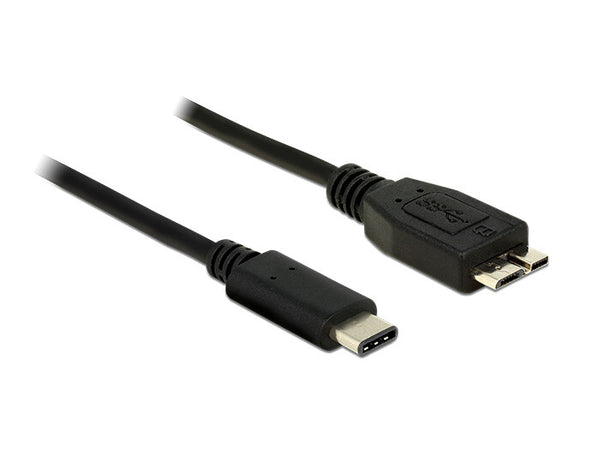 DeLOCK 1m USB 3.1 USB-kabel USB 3.2 Gen 2 (3.1 Gen 2) USB C Micro-USB B 10 Gbit/sek. Sort