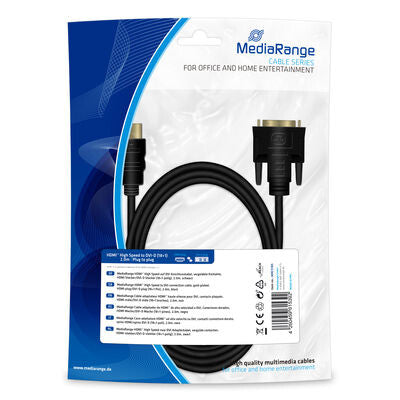 MediaRange MRCS185 signalkabel 2 m Sort