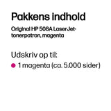HP Original 508A LaserJet-tonerpatron, magenta