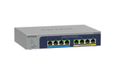 NETGEAR 8-port Ultra60 PoE++ Multi-Gigabit (2.5G) Ethernet Plus Switch Administreret L2/L3 2.5G Ethernet (100/1000/2500) Strøm over Ethernet (PoE) Grå