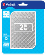 Verbatim Store 'n' Go ekstern harddisk 2 TB 5400 rpm Micro-USB B 3.2 Gen 1 (3.1 Gen 1) Sølv