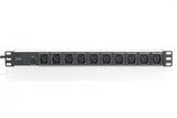 Digitus DN-95404 overspændingsbeskytter Sort 10 AC stikkontakt(er) 250 V 2 m