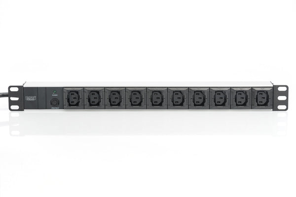 Digitus DN-95404 overspændingsbeskytter Sort 10 AC stikkontakt(er) 250 V 2 m