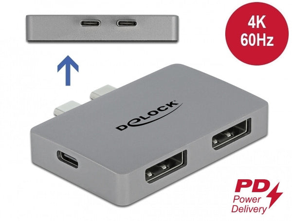 DeLOCK 64001 USB grafisk adapter 3840 x 2160 pixel Grå