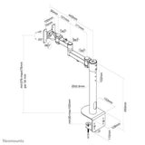Neomounts FPMA-D960BLACKPLUS skærmbeslag og -stativer 124,5 cm (49") Skrivebord Sort