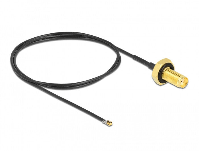 DeLOCK 12667 koaxial kabel 0,5 m SMA MHF 4L LK Sort