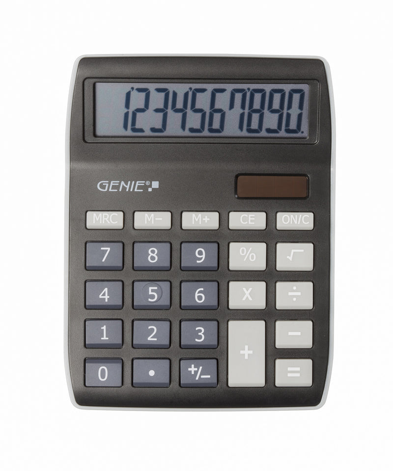 Genie 840 BK regnemaskine Desktop Skærm Sort, Grå