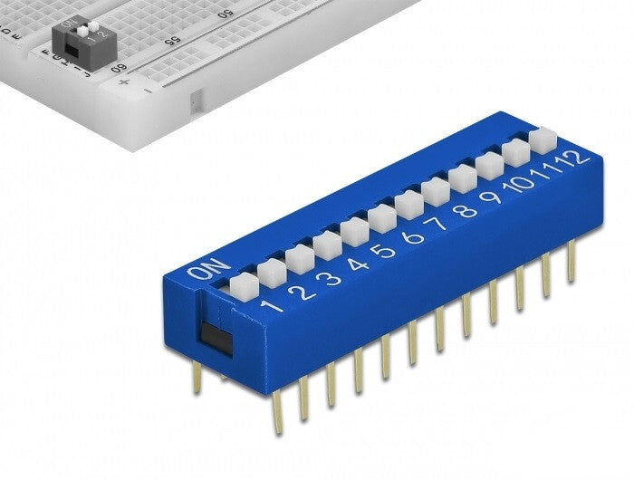 DeLOCK 66388 tilbehør til printkort (PCB) DIP-kontakt Blå 10 stk
