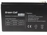 Green Cell AGM04 UPS batteri Blybatterier (VRLA) 12 V 7 At