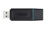 Kingston Technology DataTraveler Exodia USB 3.2 Flash-drev (sort + turkis) - 2 stk