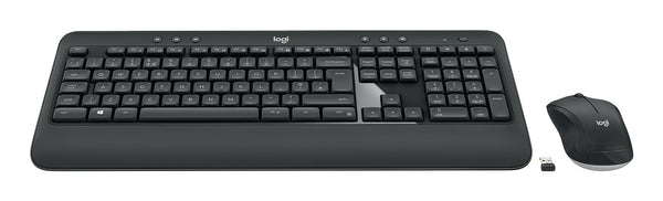Logitech 920-008677 tastatur Mus inkluderet Universel RF trådløst QWERTZ Schweizisk Sort