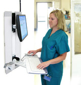 Ergotron StyleView Vertical Lift, Patient Room 61 cm (24") Væg Hvid