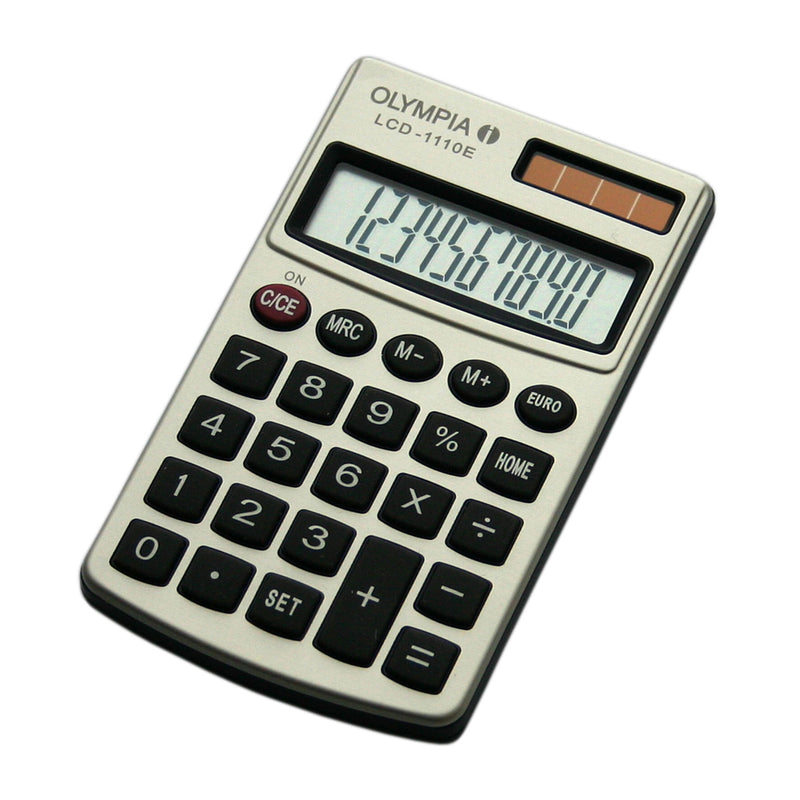 Olympia LCD 1110 E regnemaskine Lomme Basis Sølv