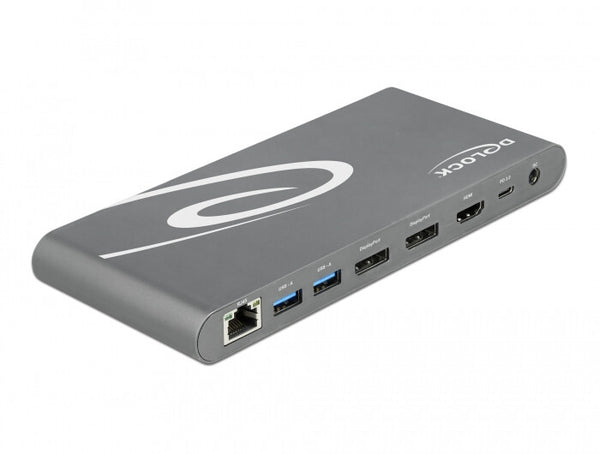 DeLOCK 87772 dockingstation Ledningsført Thunderbolt 3 Grå