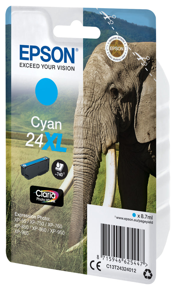 Epson Elephant C13T24324022 blækpatron 1 stk Original Højt (XL) udbytte Blå