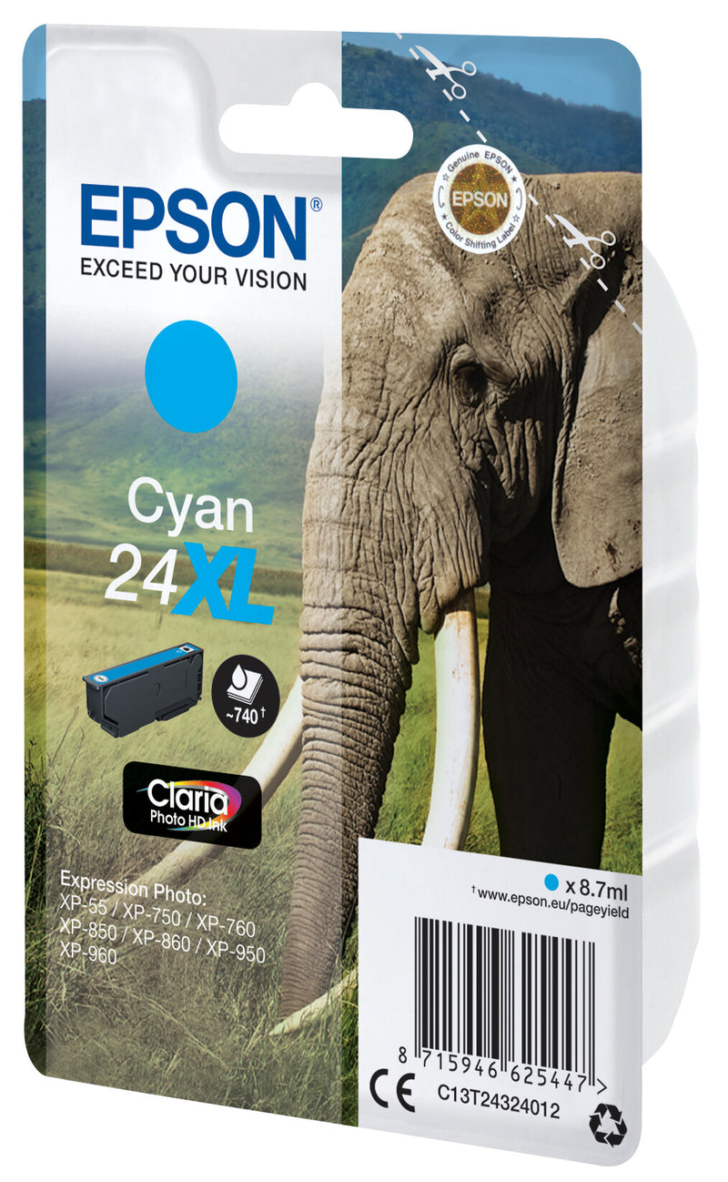 Epson Elephant C13T24324022 blækpatron 1 stk Original Højt (XL) udbytte Blå