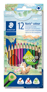 Staedtler 187 Sort, Blå, Brun, Grøn, Lyse Blå, Lysegrøn, Mauve, Orange, Fersken, Rød, Gul 12 stk