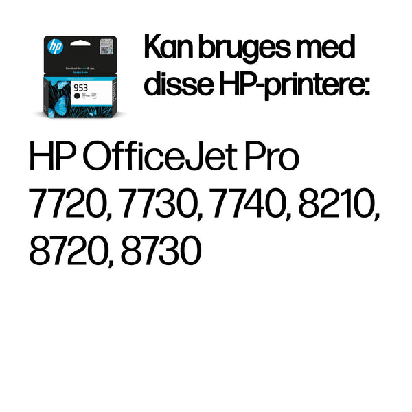 HP Original 953-blækpatron, sort