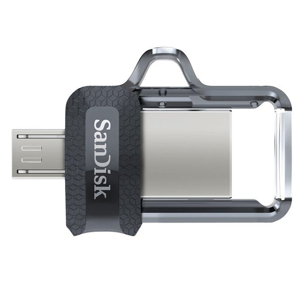 SanDisk 173386 USB-nøgle 128 GB USB Type-A / Micro-USB Sort, Transparent