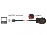 DeLOCK 12548 mus Kontor Venstre hånd USB Type-A Optisk 2400 dpi