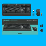 Logitech 920-008677 tastatur Mus inkluderet Universel RF trådløst QWERTZ Schweizisk Sort