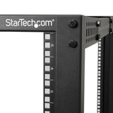 StarTech.com 4POSTRACK25U stativ 25U Fritstående reol Sort