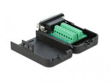 DeLOCK 66568 kabel kønsskifter serial Sub-D15 16 pin terminal block Sort