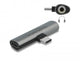 DeLOCK 64186 kabel kønsskifter USB Type-C USB Type-C + 3.5mm Grå